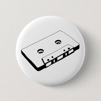 Old School Music-tape-Button Ronde Button 5,7 Cm