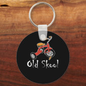 Old School Old Skool Tricycle Bike Trike Sleutelhanger (Voorkant)