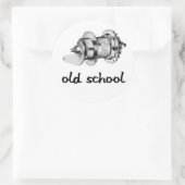 Old School Onderzetter Hub Sticker (Tas)