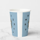 Old School Pickleball clock paper caps Papieren Bekers (Links)