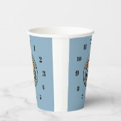 Old School Pickleball clock paper caps Papieren Bekers (Rechts)