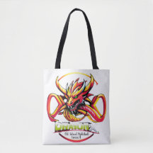 Old School Pickleball Dragon Sport Tote strandtas