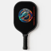 Old School Pickleball Dragon X Team-paddle Paddle (Achterkant)