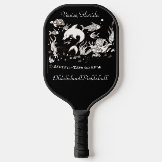 Old School Pickleball Ocean stijl, Venice, Florida Paddle (Voorkant)