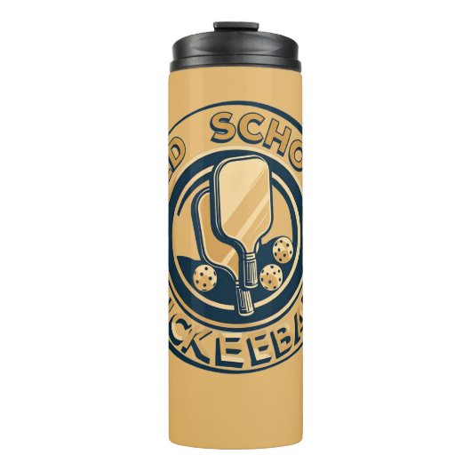 Old School Pickleball Paddle  Thermosbeker (Voorkant)