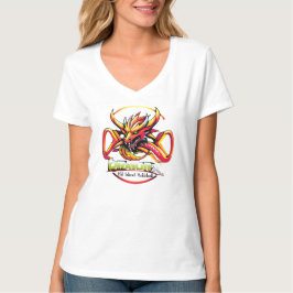 Old School Pickleball rode Dragon X dames T-Shirt