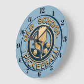 Old School Pickleball Wall clock Grote Klok (Hoek)
