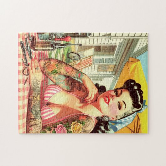  Old School Pin-up Legpuzzel (Horizontaal)