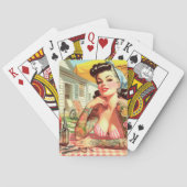  Old School Pin-up Pokerkaarten (Achterkant)