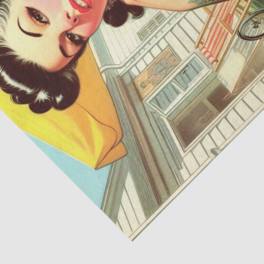  Old School Pin-up Tissuepapier (Detail)