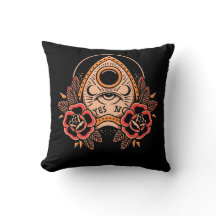 Old School Planchette Tattoo Square Pillow