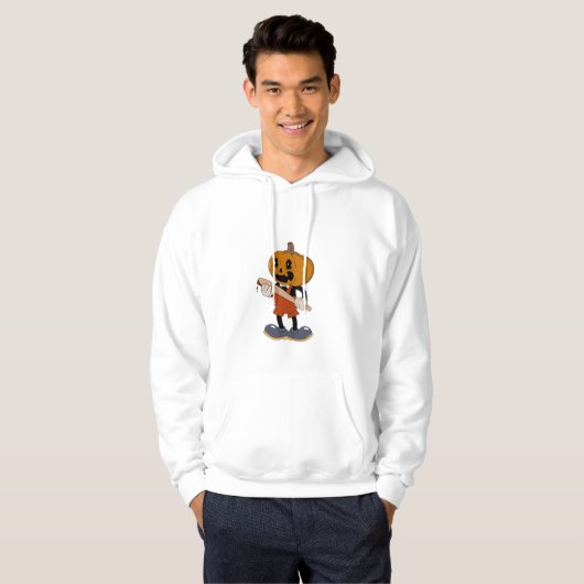 Old school pompoen cartoon hoodie (Voorkant volledig)