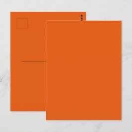 Old School Pumpkin Spice Sinaasappel Effen Kleur Briefkaart