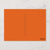 Old School Pumpkin Spice Sinaasappel Effen Kleur Briefkaart (Achterkant)