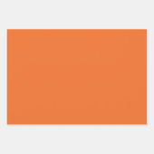 Old School Pumpkin Spice Sinaasappel Effen Kleur Inpakpapier Vel (Voorkant 2)