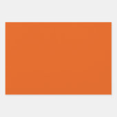 Old School Pumpkin Spice Sinaasappel Effen Kleur Inpakpapier Vel (Voorkant 3)