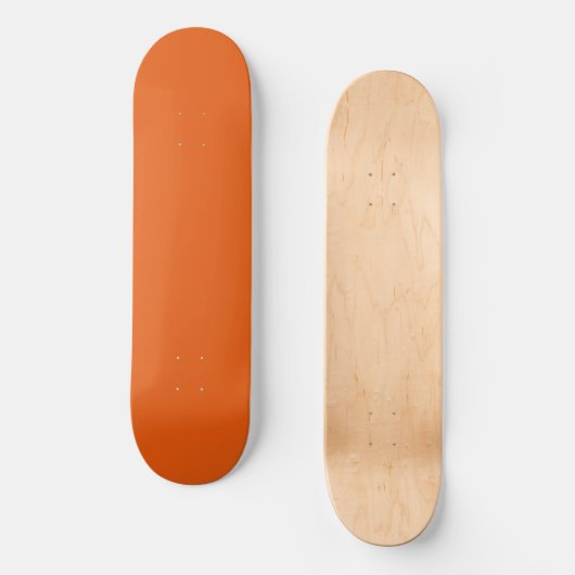 Old school Pumpkin Spice Sinaasappel Effen Kleur Persoonlijk Skateboard (Voorkant)