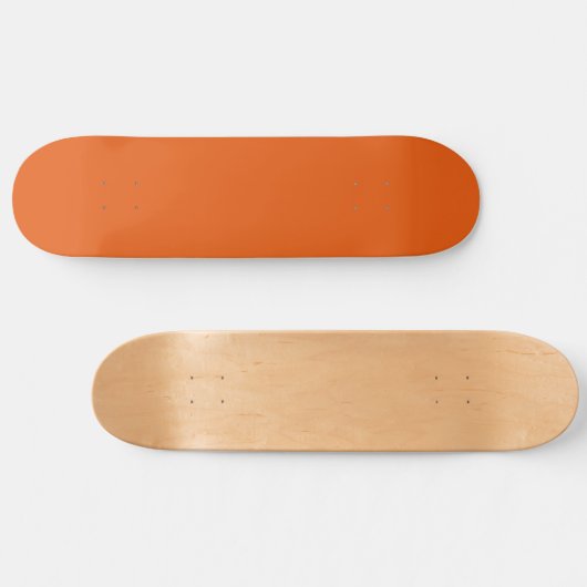 Old school Pumpkin Spice Sinaasappel Effen Kleur Persoonlijk Skateboard (Horizontaal)