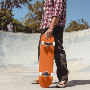 Old school Pumpkin Spice Sinaasappel Effen Kleur Persoonlijk Skateboard