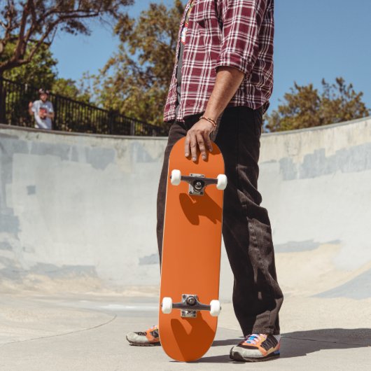 Old school Pumpkin Spice Sinaasappel Effen Kleur Persoonlijk Skateboard (Buiten 2)