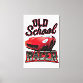 Old School Racer Logo Canvas Afdruk (Voorkant)