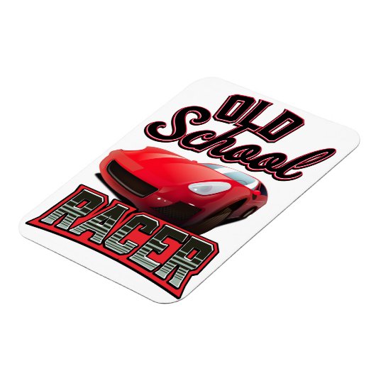 Old School Racer-logo Magneet (Linkerzijde)