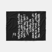 Old School Rap Hip Hop Merch Juicy Positief Quote Fleece Deken (Voorkant (Horizontaal))