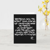 Old School Rap Hip Hop Merch Juicy Positief Quote Kaart (Gele Bloem)