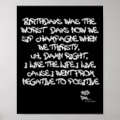Old School Rap Hip Hop Merch Juicy Positief Quote Poster (Voorkant)