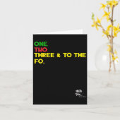 Old School Rap Hip Hop Merch One Two Three Quote 9 Kaart (Gele Bloem)