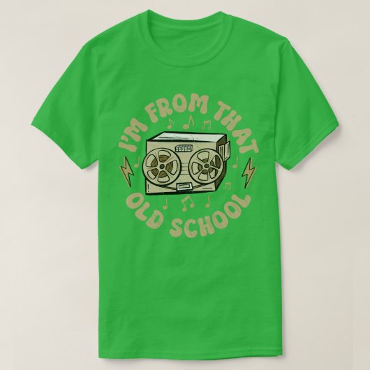 Old School Reel naar Reel Tape Recorder 1 T-shirt (Design voorkant)