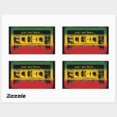Old School Reggae Cassette Rechthoekige Sticker (Vel)