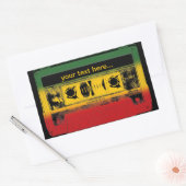 Old School Reggae Cassette Rechthoekige Sticker (Envelop)