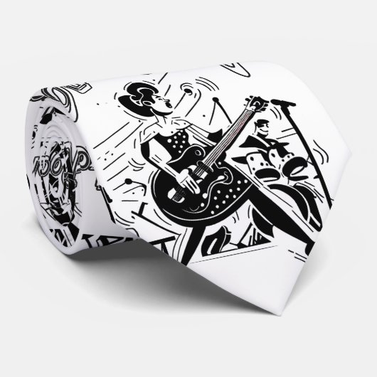 Old School Rockabilly Stropdas (Opgerold)