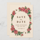 Old School Roos Tattoo Kunst Kaart (Voorkant / Achterkant)