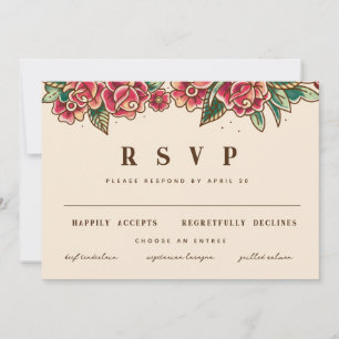 Old School Roos Tattoo Kunst Kaart