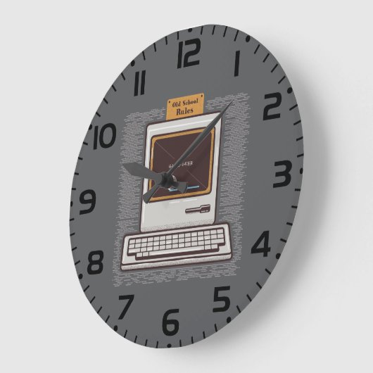 Old School Rules Retro Computer Game Over Grote Klok (Hoek)