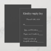 Old School Rustic Chalkboard Country Wedding RSVP (Voorkant / Achterkant)
