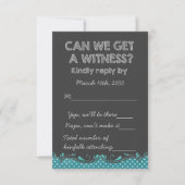 Old School Rustic Chalkboard Country Wedding RSVP (Voorkant)