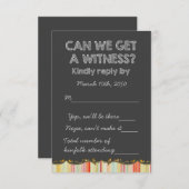 Old School Rustic Chalkboard Country Wedding RSVP (Voorkant / Achterkant)