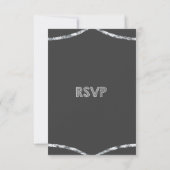 Old School Rustic Chalkboard Country Wedding RSVP (Achterkant)