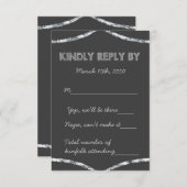 Old School Rustic Chalkboard Country Wedding RSVP (Voorkant / Achterkant)