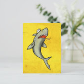 Old School Sailor Shark Briefkaart (Staand voorkant)