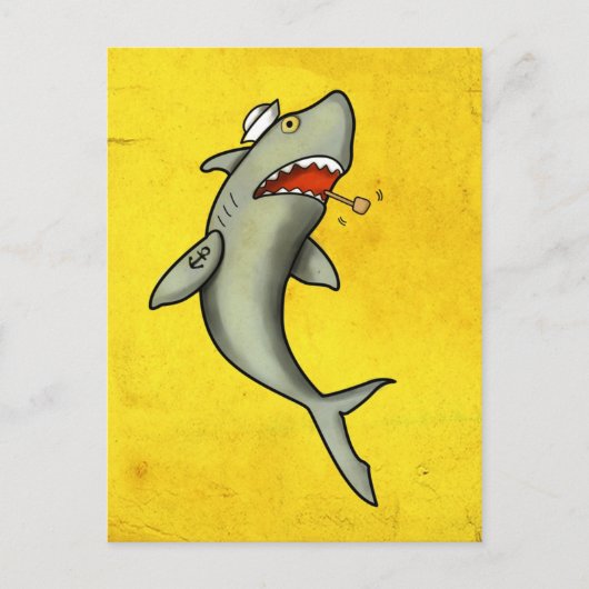 Old School Sailor Shark Briefkaart (Voorkant)
