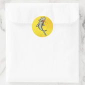 Old School Sailor Shark Ronde Sticker (Tas)