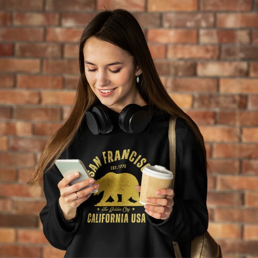 Old School San Francisco Bear Tee Hoodie