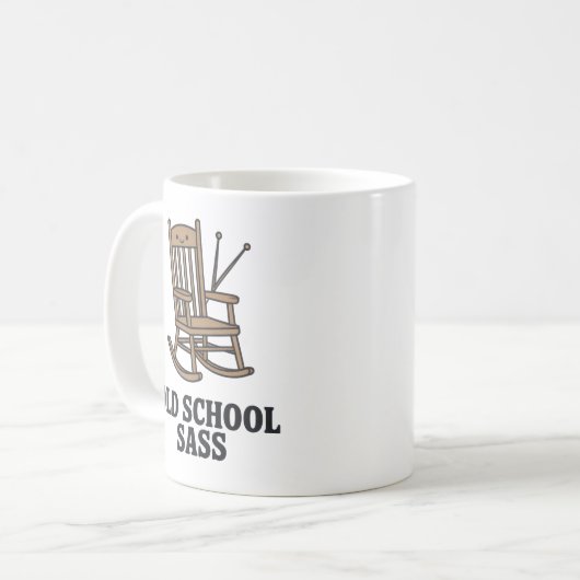 Old School Sass | Sassy Grandparent Humor   Koffiemok (Voorkant links)