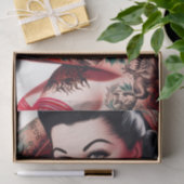 Old School Schattige Tattoo Pin-up Tissuepapier (Geschenk)