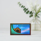 Old School SLR Camera Fotograaf Fotografie Visitekaartje (Staand voorkant)