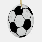 Old School Soccer Pitch Aesthetic Graphic Style Keramisch Ornament (Rechts)